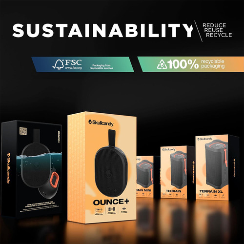 Skullcandy Bocina Bluetooth Portátil Resistente al Agua Ipx7 con Batería Color Azul oscuro