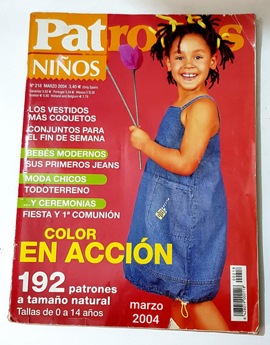 Revista Patrones Moda Niños Marzo 2004 Nro. 218 Con Patrones