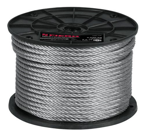 Cable Flexible  1/8' De Acero 7x19 Hilos Carrete 300 M