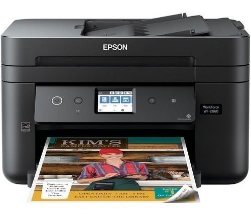 Impressora multifuncional Epson Workforce Wf-2860 4 em 1 Voltagem 110v Cor Preto