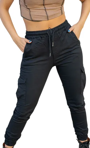 Jogger gabardina elastizada sale