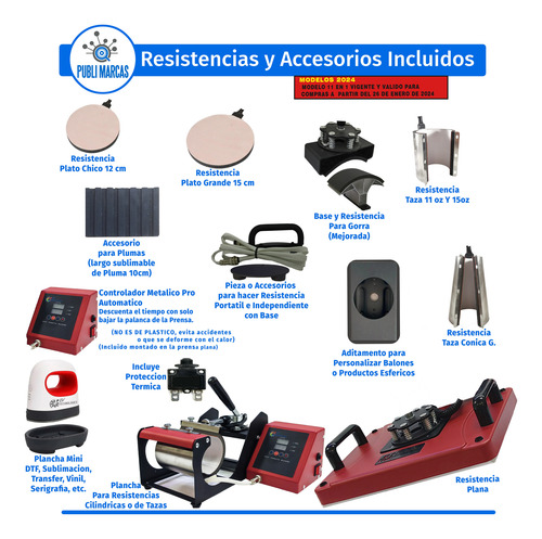 Combo De 8 En 1 A 10 En 1 38x38 Sublimacion 100 Regalos S/3