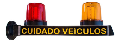 Sinalizador De Saída De Veiculos Para Garagem Iluctron Cor Da Luz Vermelha E Amarelo 110v/220v