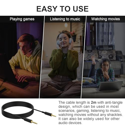 Cable De Auriculares A40 Compatible Con Astro A40, A40 Tr, A