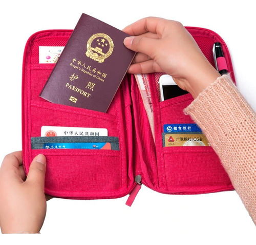 Imagen 3 de 7 de Organizador Viaje Porta Pasaporte Documentos Premium