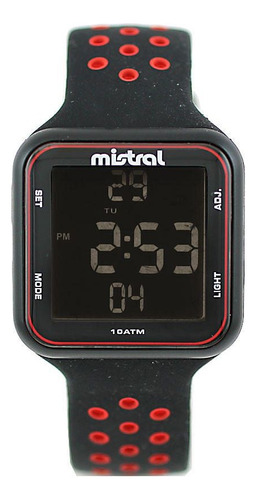Reloj Mistral Gdm-066 Digital Hombre Caucho Sumergible 100m 
