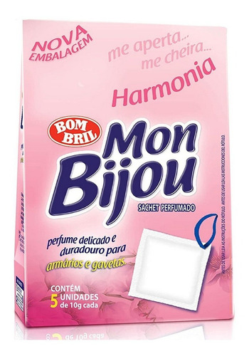 Sachê Perfumado Mon Bijou Harmonia P/ Armários Gavetas 5un