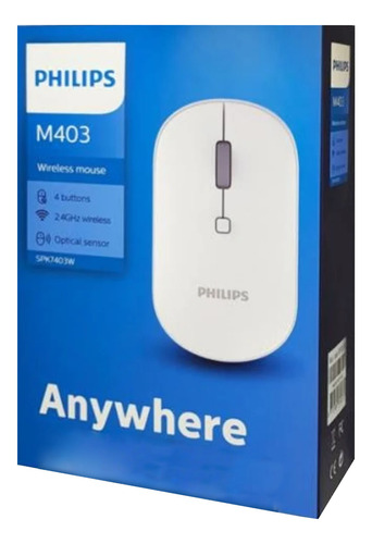 Mouse Philips Inalámbrico Receptor Usb M403