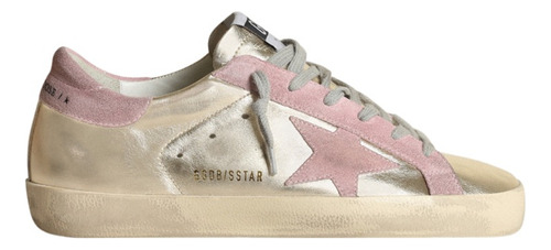 Tennis Golden Goose Super Star Metalico C/ Estrella Y Talon 