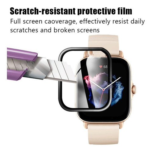 Imagem 5 de 6 de Pelicula P/ Xiaomi Amazfit Gts 3 Curva 3d Smartwatch