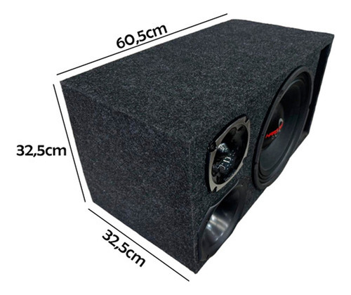 Caixa Trio Triangulo Som Automotivo Hard Power 12 Pol Hp750