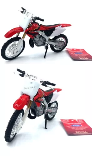 Moto de Ferro Trilha Miniatura Kawasaki KX 450F 1:12 na Caixa Maisto