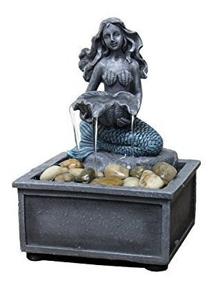 Fuente De Mesa De Sirena Alta Con Adaptador