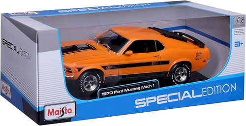 Mustang 1970 Mach 1 Maisto Special Edition 1:18 Diecast Naranja