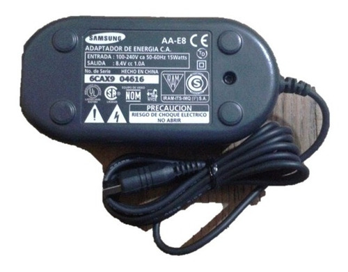 Cargador Samsung Aa E8 Aae8 Genuino Para Filmadora Sc-d364