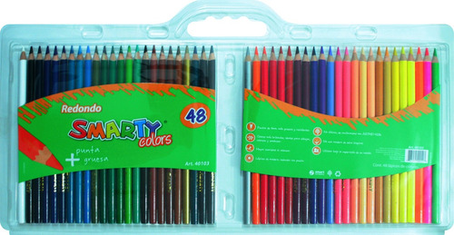 48 Lápices De Colores Blister Escolar - Smarty