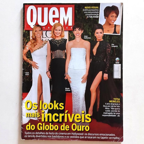 Revista Quem Acontece 645 18/1/13 Globo De Ouro Taís Araújo