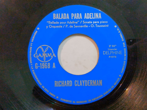 Richard Clayderman - Balada Para Adelina - Sencillo 7