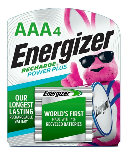 Pilas Baterias Energizer Recargables Aaa 800 A Power Plus X4