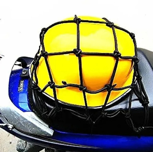 Imagen 5 de 7 de Red Pulpo Para Moto 40x40 6 Ganchos Metálicos Ideal Casco