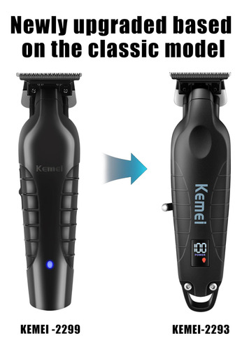 Aparador De Barba/cabelo Kemei 2293 Para Homens Com Lâmina E