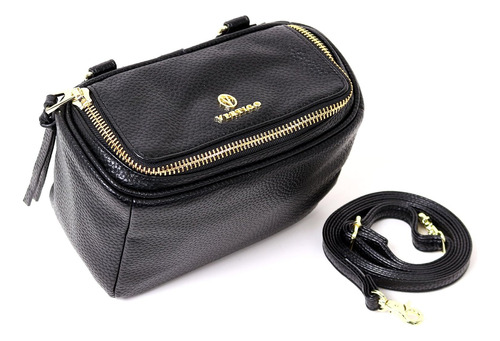 Bolso De Hombro Paris Karmen Mini Rectangle - Negro