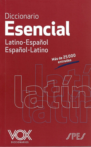 Imagen 1 de 1 de Diccionario Vox Esencial Latino Español - Español Latino - V