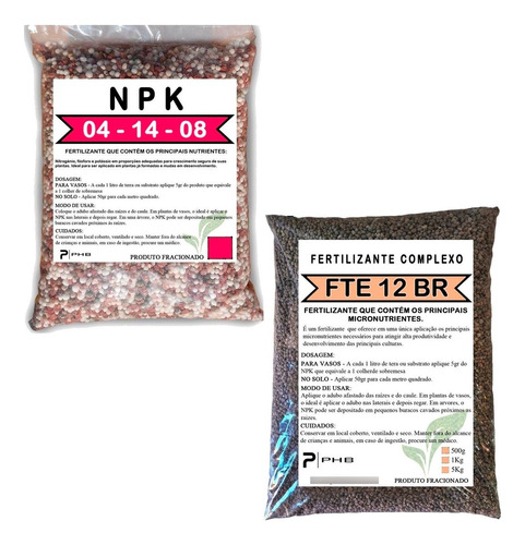 2kg - Fertilizante Npk 04.14.08 E Fte 12 Br Liberação Lenta