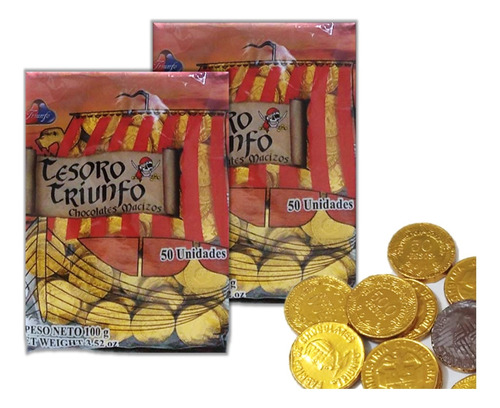 Monedas De Chocolate 2 Bolsas X 50 Unidades