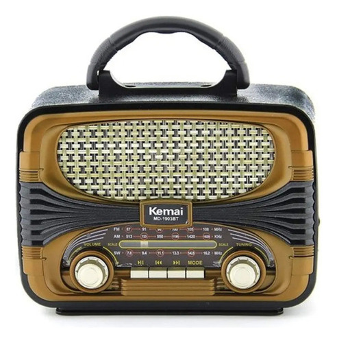 Reproductor Radio Retro Vintage Bluetooth Fm/am Usb