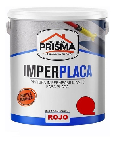 Imagen 4 de 5 de Pintura Impermeabilizante Imperplaca Cuñete 5 Galones Prisma