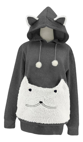 Sudadera Con Capucha Para Mascotas Sudadera Informal M Gris