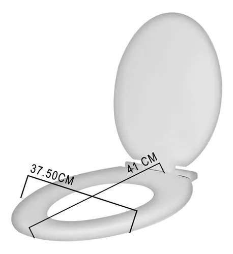 Asiento Tapa Inodoro Universal Oval Eco Reforzada Daccord Color Blanco