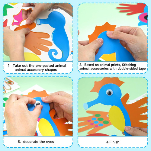 Hapmars Animal Paper Art Craft Kit Para Niños, 16 Piezas ...