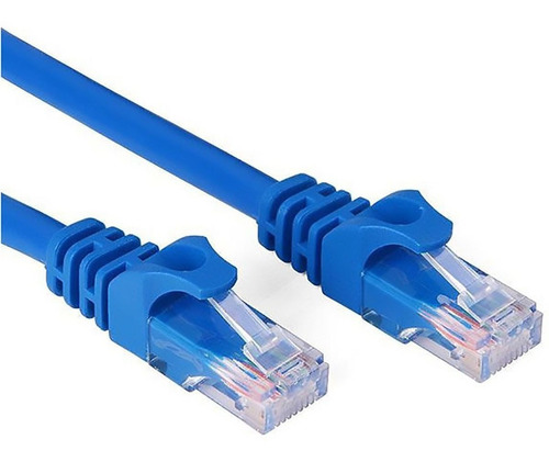 Cabo De Rede 2 Metros Patch Cord Azul Cat5e Ethernet 1000mb