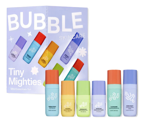 Bubble Skincare Tiny Mighties Mini Essentials Set 6 Minis