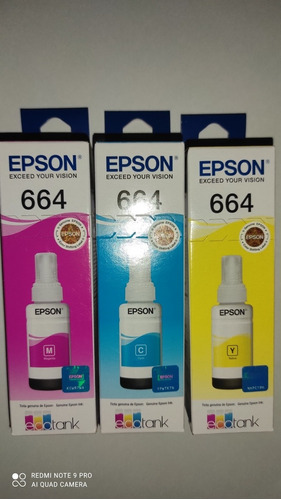 Tinta Epson Original Los Tres Colores T664