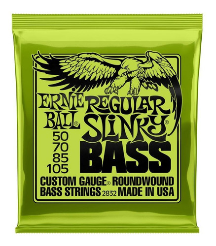 Encordoamento Baixo 4 Cordas 050 Regular Slinky Ernie Ball