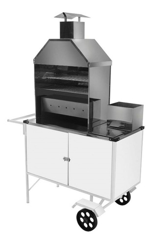 Imagem 1 de 6 de Carrinho De Churrasco Luxo Com Rodas Maciças Bl03m Cefaz