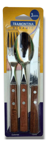 Juego De Cubiertos Cuchara Tenedor Y Cuchillo 3 Piezas