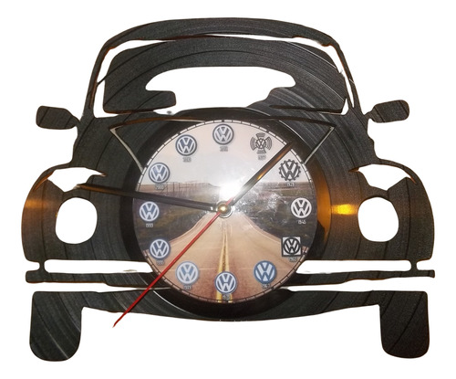 Reloj En Disco De Vinilo Lp / Volkswagen, Vocho, Beetle Clás