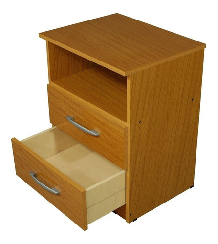 Mesa De Luz 2 Cajones 1 Estante Mosconi Express Dormitorio