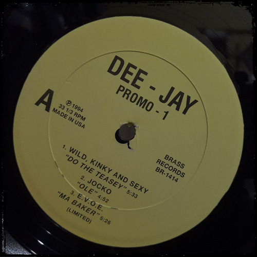 Compilado Dee Jay - Promo Vol 1 - Ed Usa  1994 Vinilo Maxi