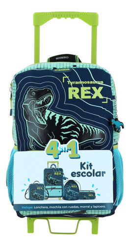 Kit Mochila Ruedas Lonchera Lapicera Morral Chenson Expant 4