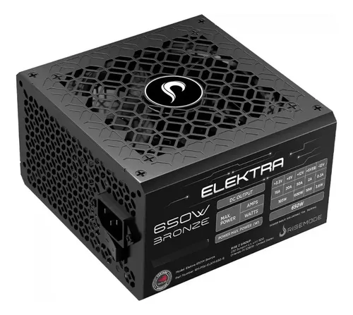 Fonte Rise Mode Elektra 650w Full Modular 80 Plus Bronze