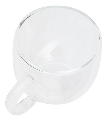 Vaso De Vidrio Transparente De Doble Pared De 250 Ml Con Asa