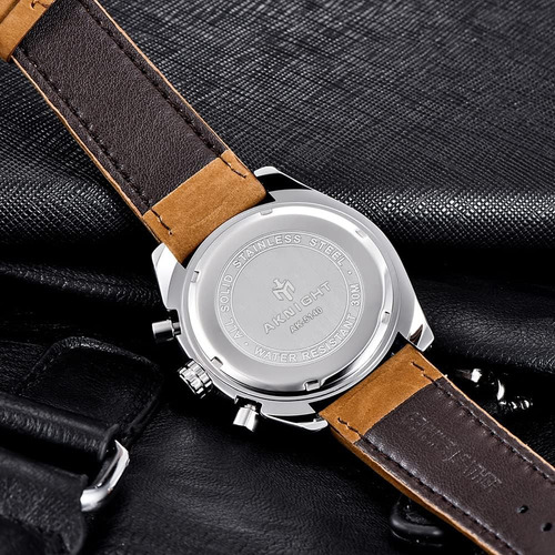 Aknight Reloj Para Hombre Reloj De Cuarzo Analógico Con Cron