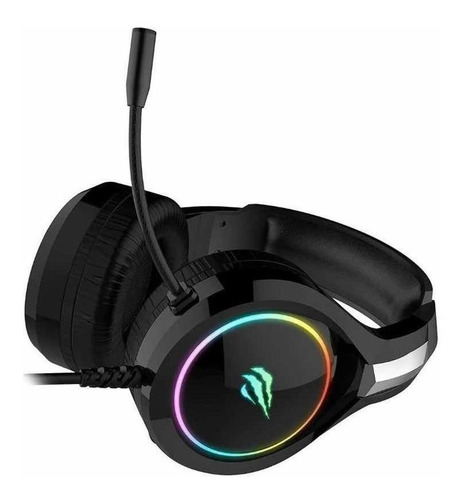 Imagen 7 de 7 de Audífonos gamer Havit H2232D negro con luz rgb LED