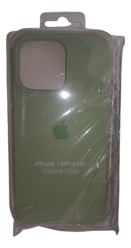 Funda Silicona Original iPhone 14 Pro Max Verde Pastel