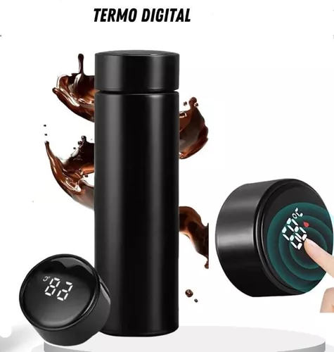 Termo Inteligente,500ml Botella de Agua Termos,Pantalla LED Táctil con  Temperatura,Termo Digital para Agua Caliente Fría,Vaso Termico Acero  Inoxidable